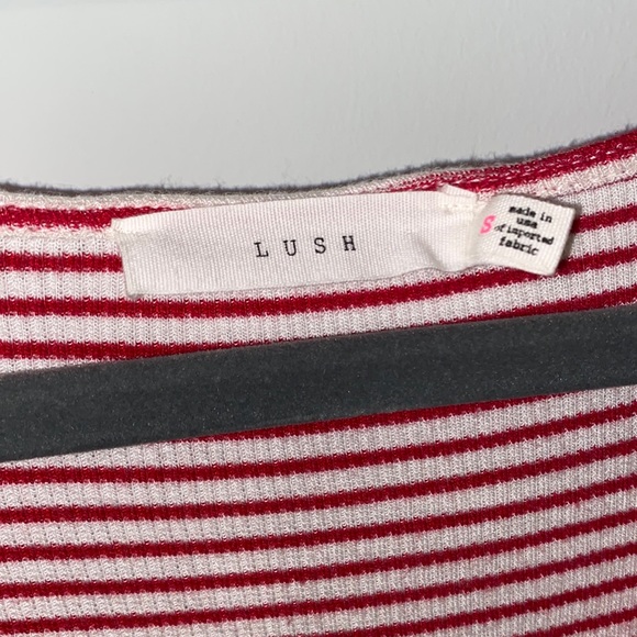 tie front striped button down top - Picture 2 of 3